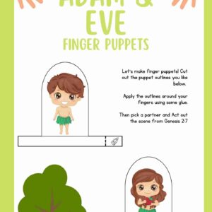 Adam and Eve Paper-craft Finger Puppets