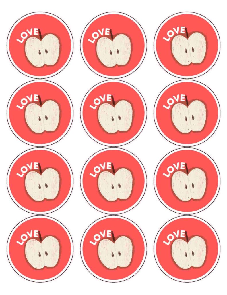 Fruit of the spirit stickers Love, These stickers are perfect for decorating notebooks, water bottles, or any other surface to remind kids of the importance of love in their lives.