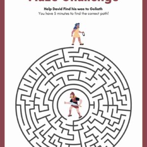 David and Goliath Maze Challenge Worksheet