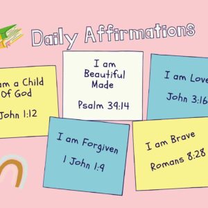 Post-It Daily Affirmations Bible Scripture Printable
