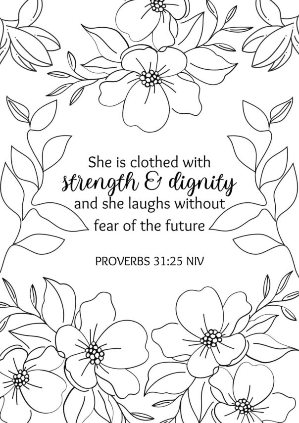 Bible Verse Colouring In Proverbs 31 25 Free Bible Worksheets bible-verse-colouring-in-proverbs-31-25-free-bible-worksheets
