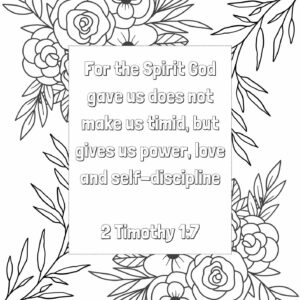 Bible verse colouring in 2 Timothy 17