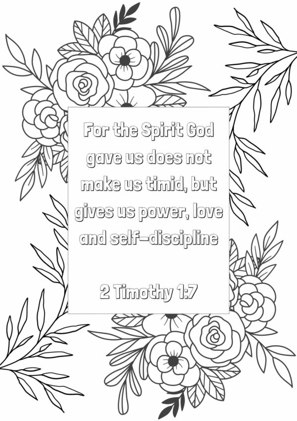 Bible verse colouring in 2 Timothy 17