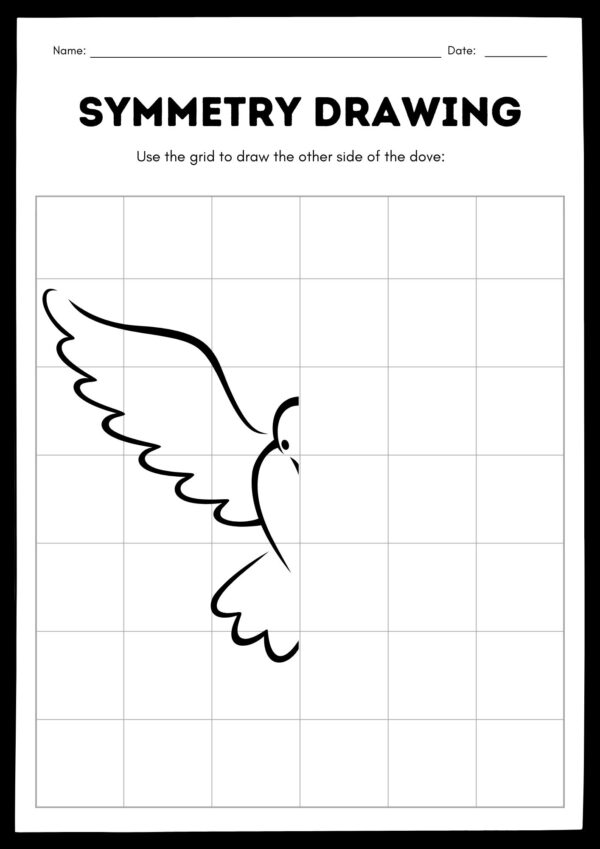 dove Symmetry Drawings Worksheet (1)