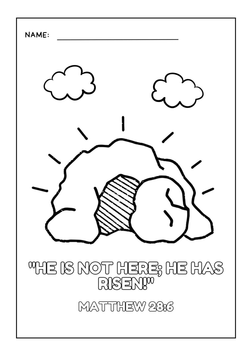 Free Christian Printable Easter - Matthew 28 6 1024x1448 