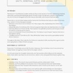 1 Corinthians Bible Summary Sheet Printable – Christian Living and Spiritual Maturity