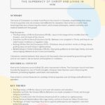 Colossians Bible Summary Sheet Printable – The Supremacy of Christ and Our New Life in Him