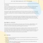 Esther Bible Summary Sheet Printable – Courage, Providence, and Deliverance