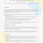 Matthew Bible Summary Sheet Printable – The Gospel of the Messiah and His Kingdom