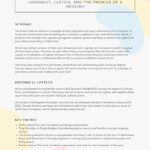 Micah Bible Summary Sheet Printable – God’s Justice and the Promise of the Messiah