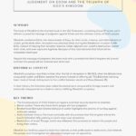Obadiah Bible Summary Sheet Printable – Edom’s Judgment and God’s Sovereignty