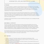 Proverbs Bible Summary Sheet Printable – Living with Godly Wisdom