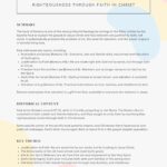 Romans Bible Summary Sheet Printable – Justification by Faith and God’s Righteousness