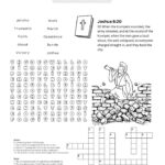 The Battle of Jericho – Walls Fall Down: 6 Bible Activity Sheet with Puzzles