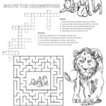 Daniel and the Lions' Den Scene Coloring & Multi-Activity Sheet - Fun Printable Bible Craft for Kids