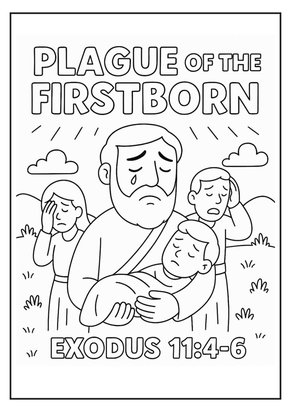 Plagues of Egypt – 10 Printable Bible Coloring Pages for Kids - Free ...