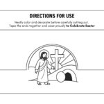 Free Easter Resurrection Illustration Template (2 Variations) – Printable Headband Craft