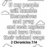 2 Chronicles 7 14 Memory Verse Coloring Page – “If My People Will Humble Themselves”