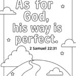 2 Samuel 22 31 Memory Verse Coloring Page – “As for God, His Way Is Perfect”