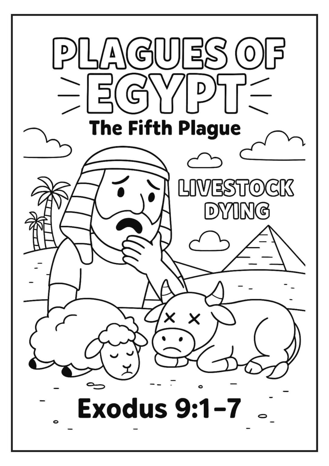 Plagues of egypt 10 printable bible coloring pages for kids free