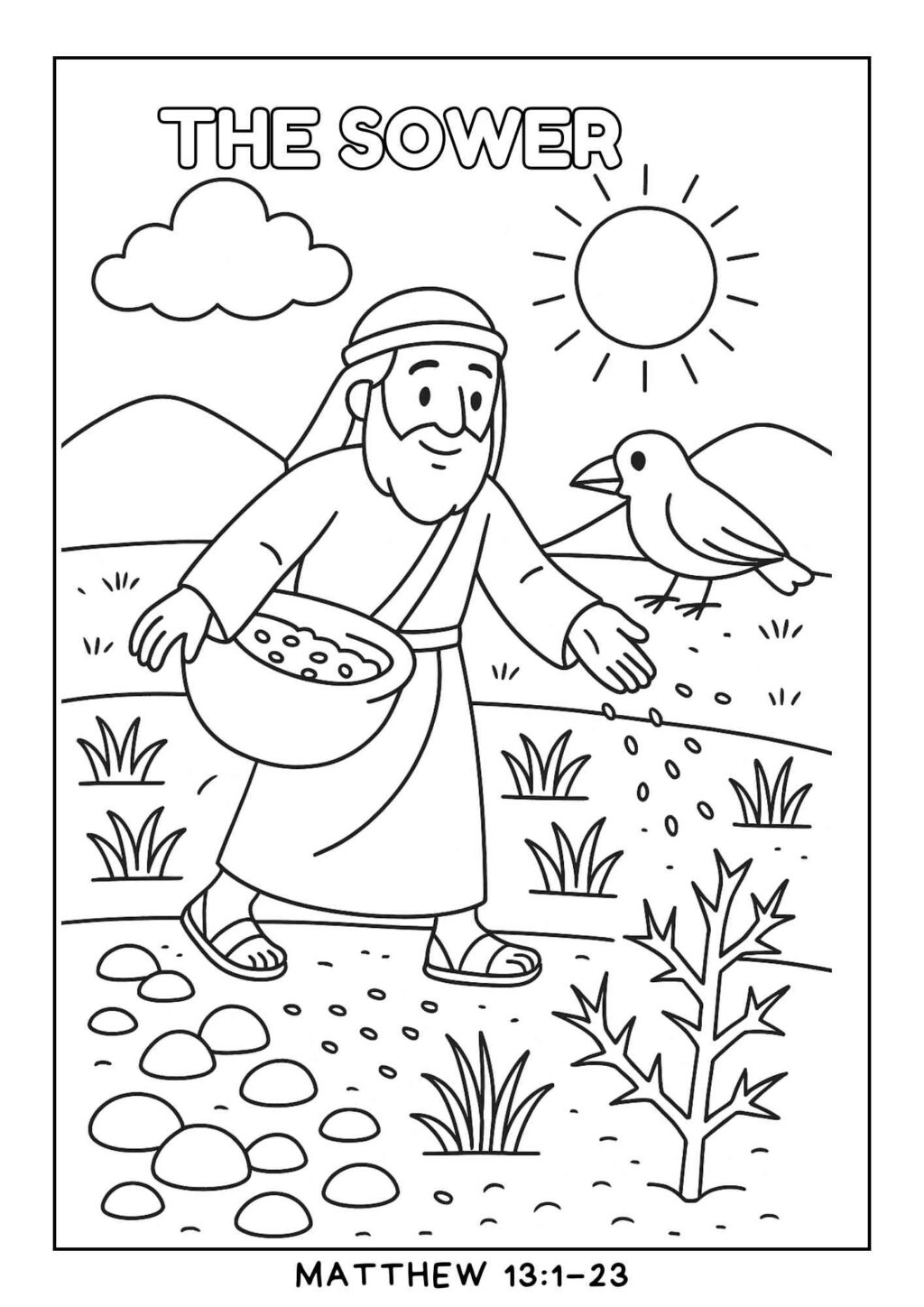 Bible Parables Coloring Pages – Free Printable PDF for Kids - Free ...
