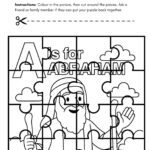 ABRAHAM Themed Cut and Color Puzzle – Free Bible Printable for Kids