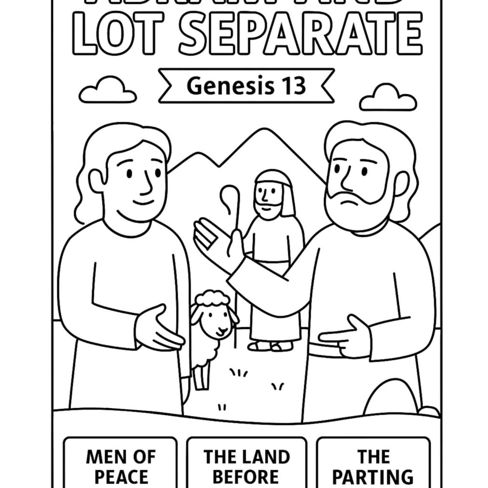 Abram and Lot Separate – Free Genesis 13 Coloring Page for Kids