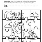 Cain Themed Cut and Color Puzzle – Free Bible Printable for Kids