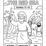 Crossing the Red Sea Coloring Page – Free Exodus 13–14 Printable for Kids