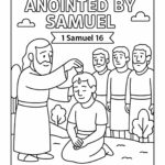 David Anointed by Samuel Coloring Page – Free 1 Samuel 16 Printable for Kids