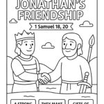 David and Jonathan’s Friendship Coloring Page – Free 1 Samuel 18 & 20 Printable for Kids