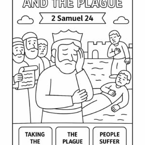 David’s Census and the Plague – Free Bible Coloring Page for Kids (2 Samuel 24)