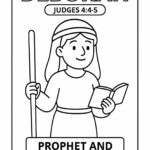 Deborah Bible Character Coloring Page – Free Printable for Kids (Judges 44–5)