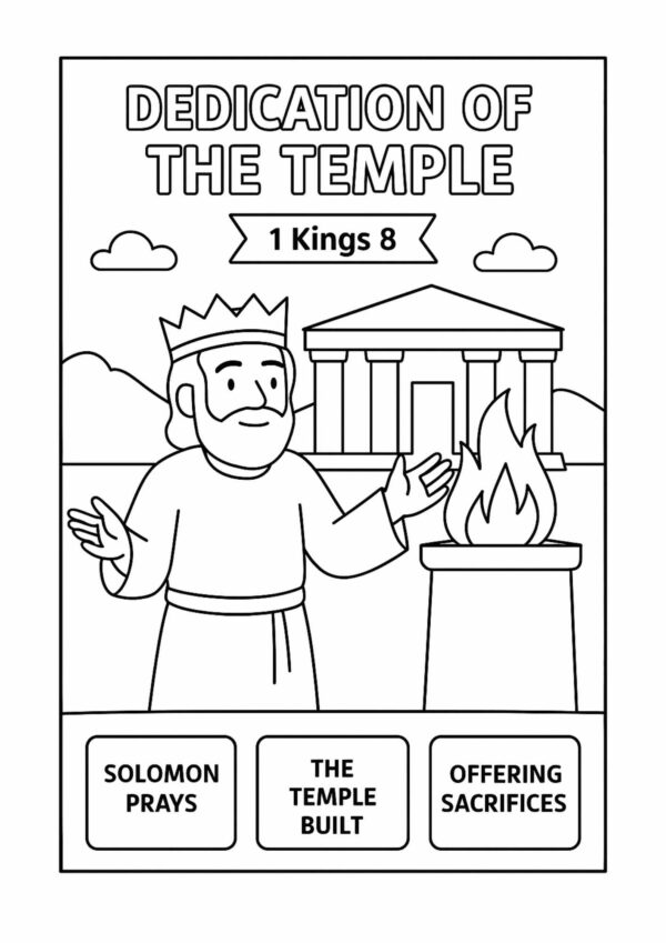 Dedication of the Temple – Free Bible Coloring Page for Kids (1 Kings 8)