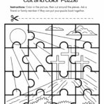 Easter Themed Cut and Color Puzzle– Free Bible Printable for Kids