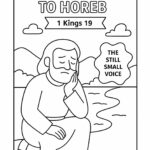 Elijah Flees to Horeb – Free Bible Coloring Page for Kids (1 Kings 19)