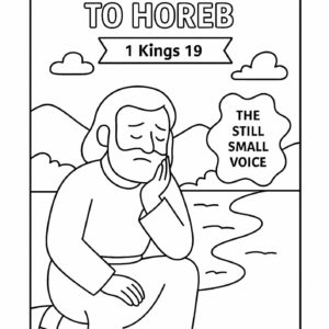 Elijah Flees to Horeb – Free Bible Coloring Page for Kids (1 Kings 19)