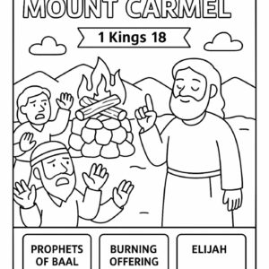 Elijah on Mount Carmel – Free Bible Coloring Page for Kids (1 Kings 18)