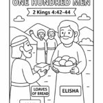 Elisha Feeds One Hundred Men – Free Bible Coloring Page for Kids (2 Kings 4)