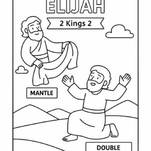 Elisha Succeeds Elijah – Free Bible Coloring Page for Kids (2 Kings 2)