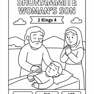 Elisha and the Shunammite Woman’s Son – Free Bible Coloring Page for Kids (2 Kings 4)