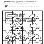 Esther Themed Cut and Color Puzzle – Free Bible Printable for Kids