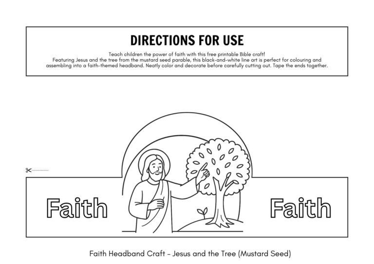 Free Bible Faith Headband Craft – Jesus and the Tree (Mustard Seed ...