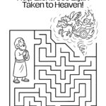 Free Elijah Taken to Heaven Maze Printable – Bible Activity for Kids (2 Kings 21–14)