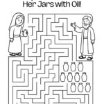 Free Elisha and the Widow’s Oil Maze Printable – Bible Worksheet for Kids (2 Kings 41–7)
