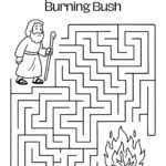 Free Moses and the Burning Bush Maze Printable – Bible Activity for Kids (Exodus 3)