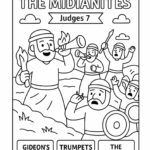 Gideon Defeats the Midianites Coloring Page – Free Judges 7 Printable for Kids