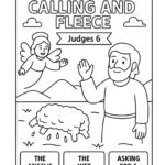 Gideon’s Calling and the Fleece Coloring Page – Free Judges 6 Printable for Kids