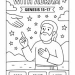 God’s Covenant with Abram Coloring Page – Free Genesis 15 to 17 Printable for Kids