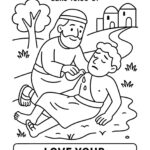 Good Samaritan Bible Coloring Page – Free Printable for Kids (Luke 1030–37)